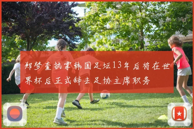 郑梦奎执掌韩国足坛13年后将在世界杯后正式辞去足协主席职务